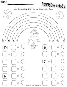 13 Best Images of Making Ten Worksheet - Rainbow to 10 Math Worksheet