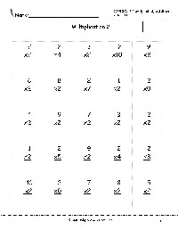 3 by 2 Multiplication Worksheets