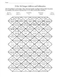 Middle School Math Coloring Worksheets