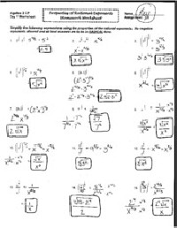 Properties of Exponents Worksheet Algebra 1 Answer Key