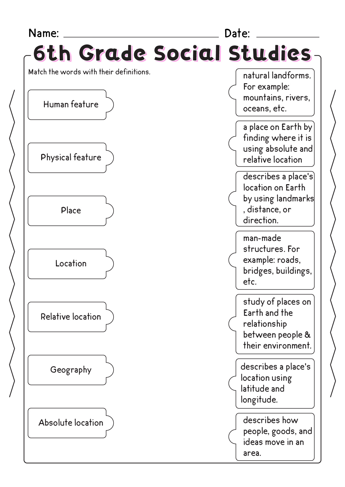 15 Best Images of 5th Grade Social Studies Printable Worksheets  Free Printable Grammar 