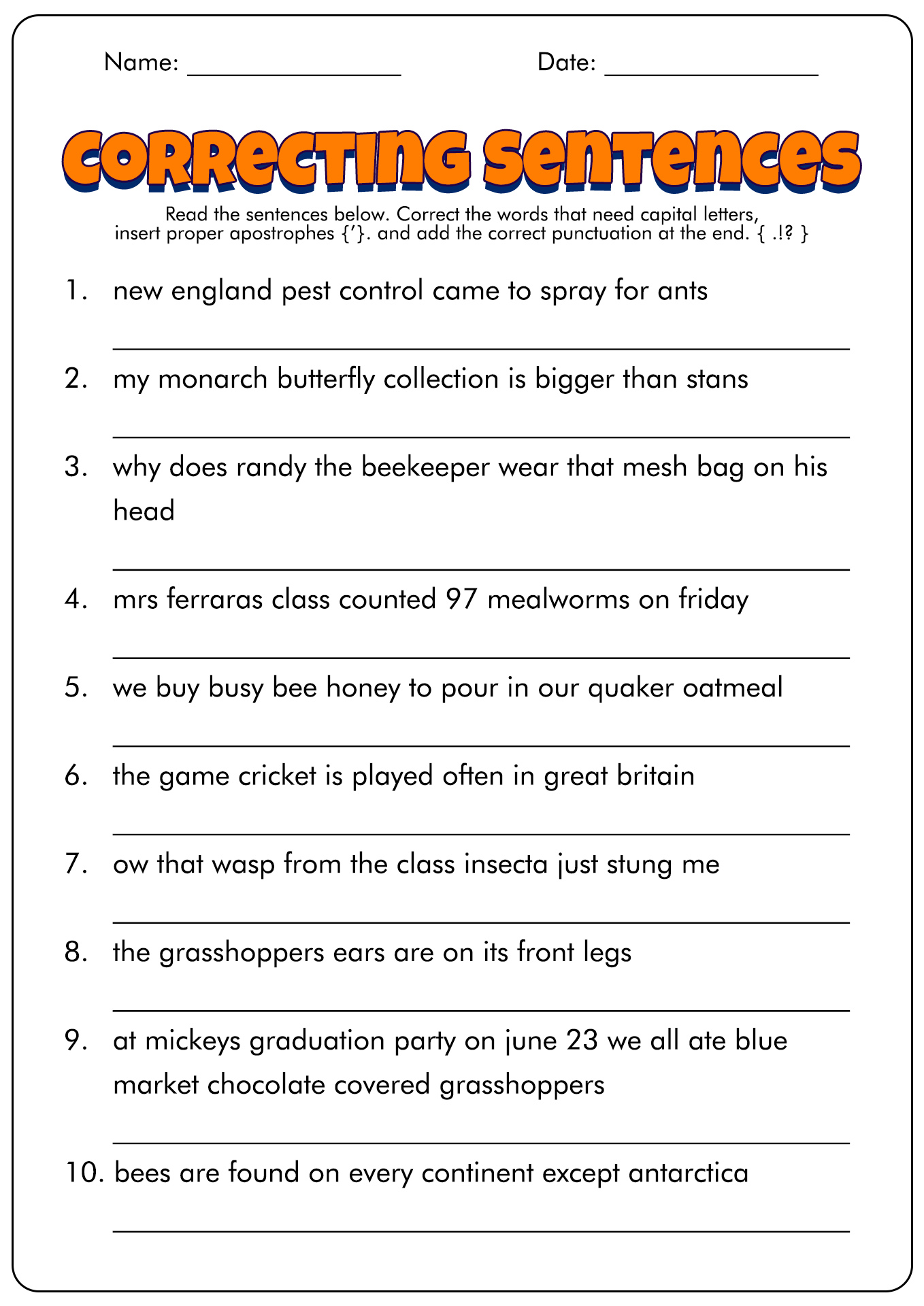 11 Best Images of Four Types Of Sentences Worksheets - Four Sentence