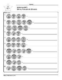 2nd Grade Math Worksheets Counting Money