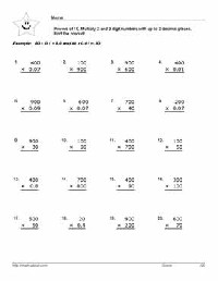 3-Digit Multiplication Worksheets