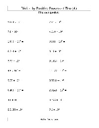 Dividing Decimals by Powers of Ten