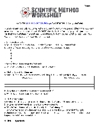 Scientific Method Worksheet