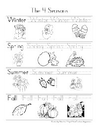 Seasons Worksheet Pre-K