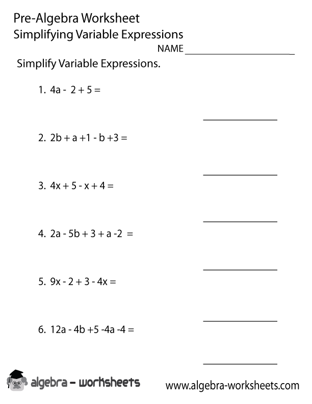 Variables And Expressions Worksheet Answer Key