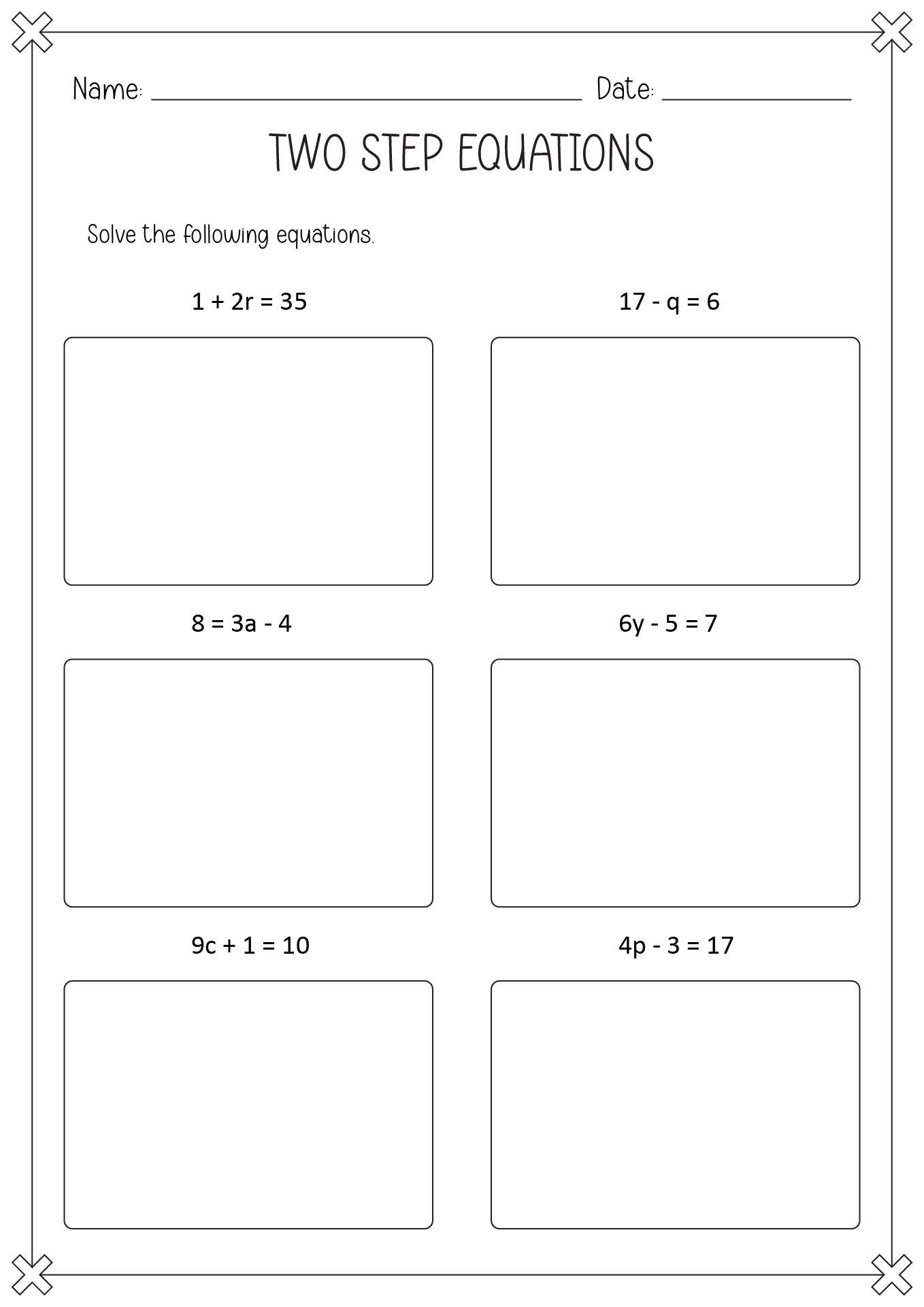 14 Best Images of Two-Step Equation Maze Worksheet - Two-Step Equation