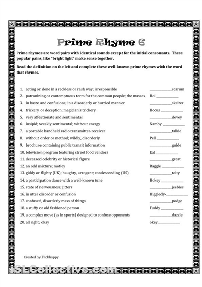 18 Best Images of Worksheets Rhyming Scheme - Poems Rhyme Scheme