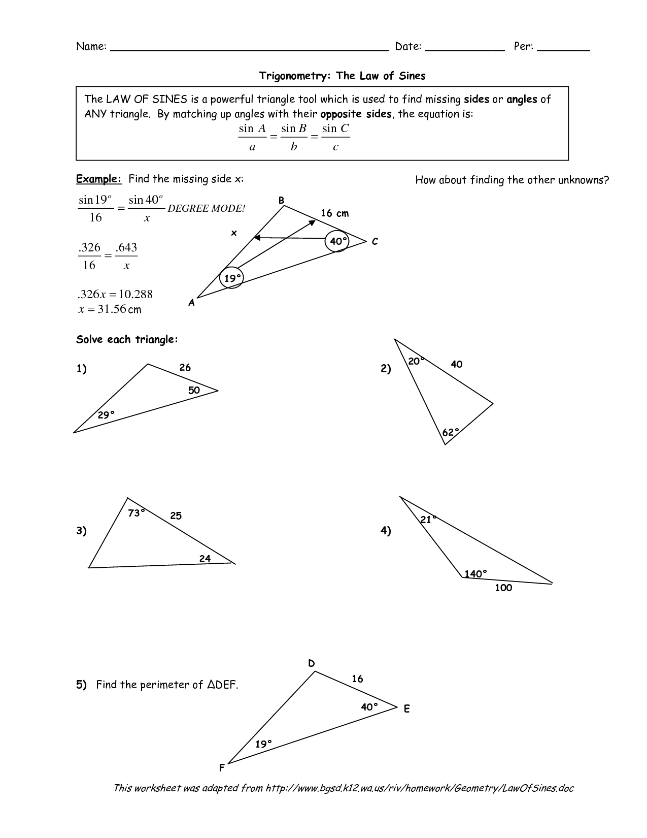 8-best-images-of-law-of-cosines-worksheet-answers-law-of-sine-trigonometric-functions-law-of