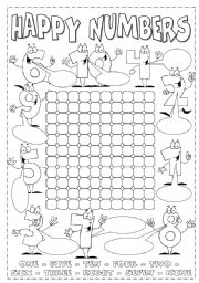 Number Word Search Worksheets