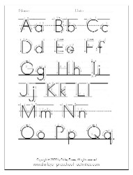 Printable Preschool Alphabet Worksheets