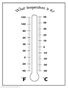 Printable Thermometer Template for Kids