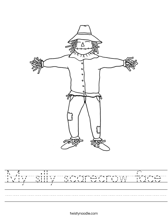 Scarecrow Worksheets for Kids