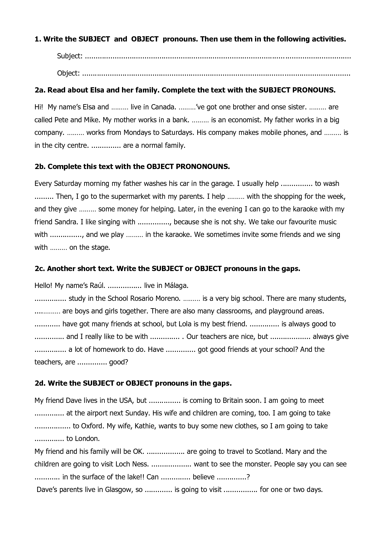 13 Best Images Of Free Online Pronoun Worksheets Subject Pronouns Worksheets Personal