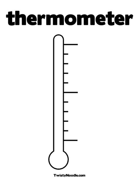 Thermometer Coloring Page