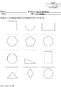2D Shapes Worksheets Printable