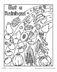 Eat the Rainbow Preschool Worksheets