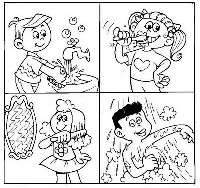 Personal Hygiene Coloring Pages