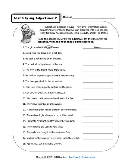 18 Best Images of Adjectives Worksheets For Grade 2 - Free Adjective