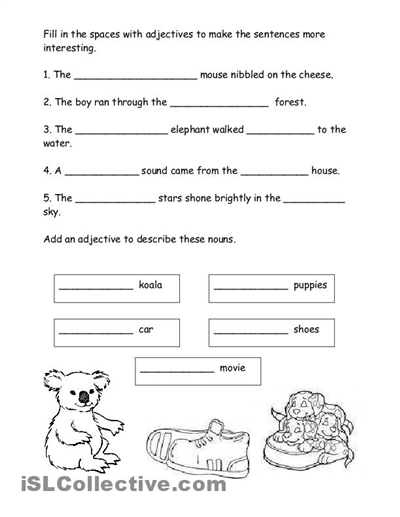  Printable Language Worksheets Elementary