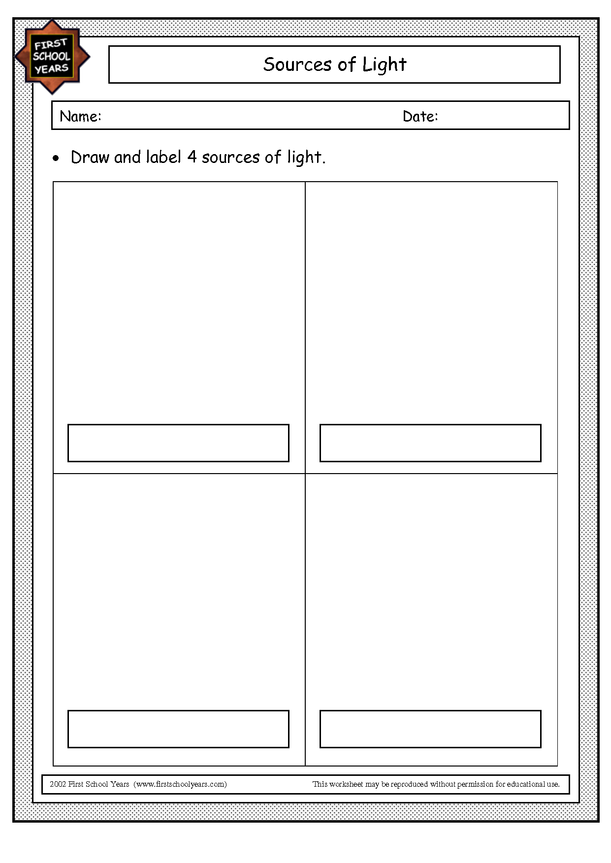 13 Best Images of Light Energy Sources Worksheet - Kindergarten Energy