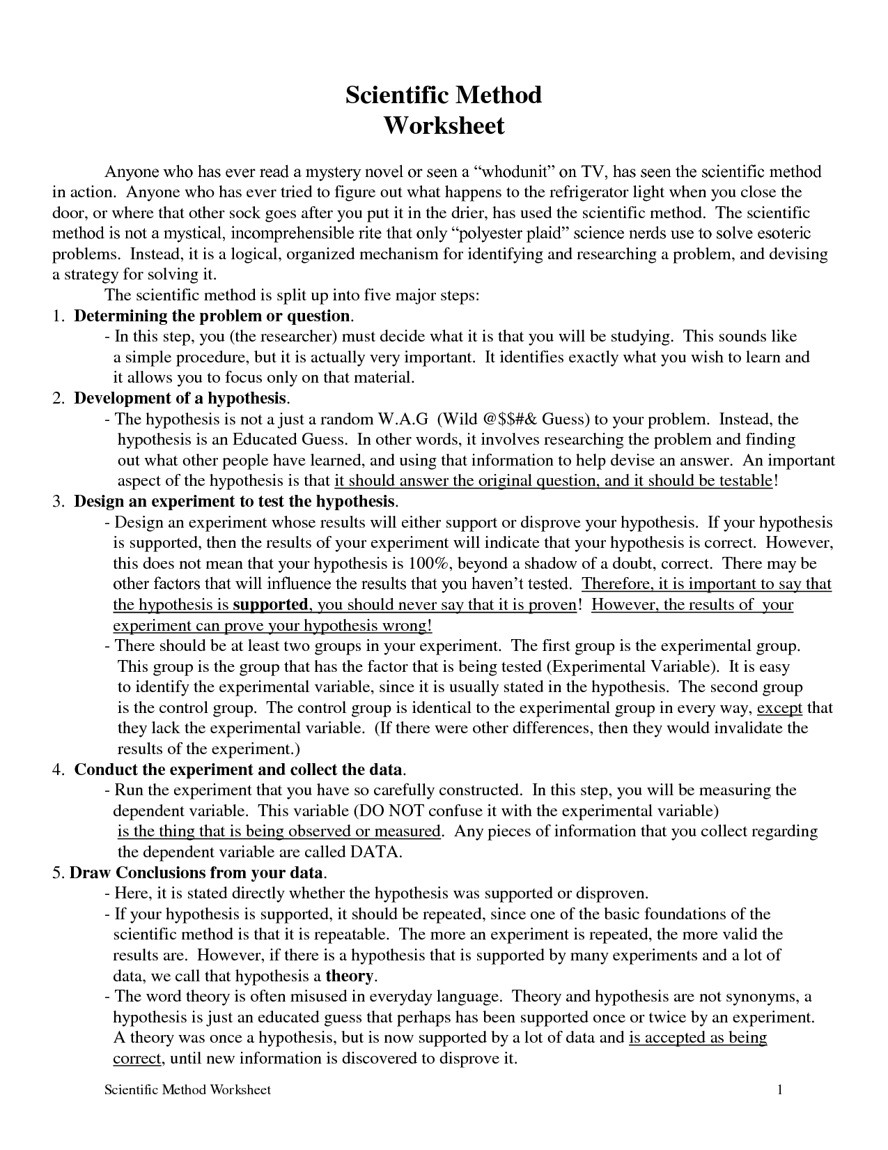 16 Best Images of Science Worksheets For High School With A Key