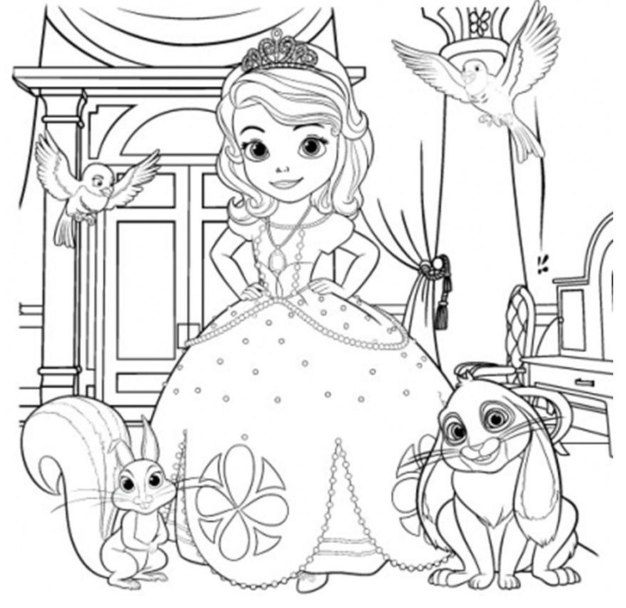 Sofia the First Coloring Page