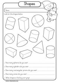11 Best Images of Solid Figures Worksheets Grade 2 - Surface Area and