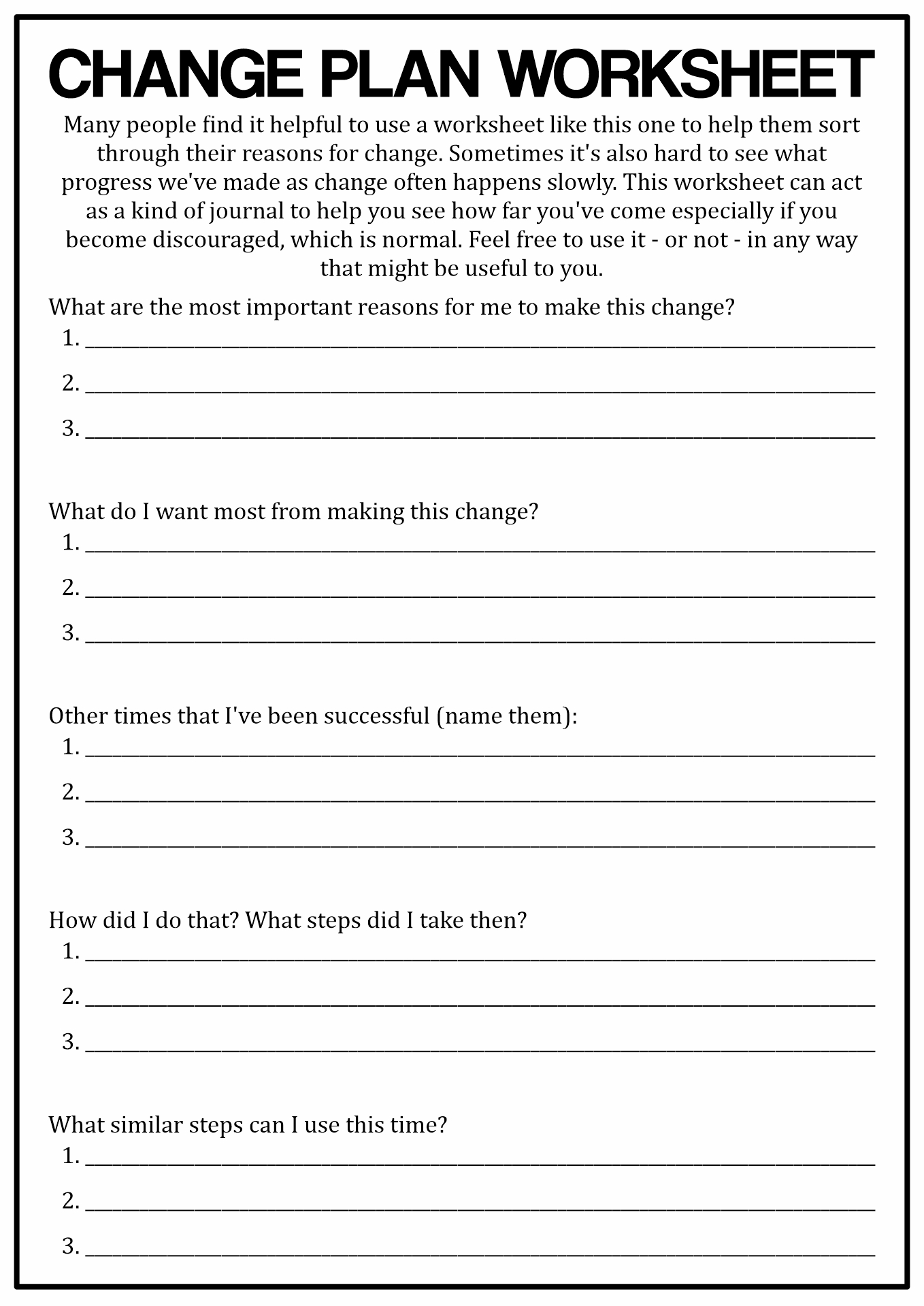 16 Best Images of Motivational Worksheets For Change Behavior Change Plan Worksheet 16 Best Images of Motivational Worksheets For Change Behavior Change Plan Worksheet