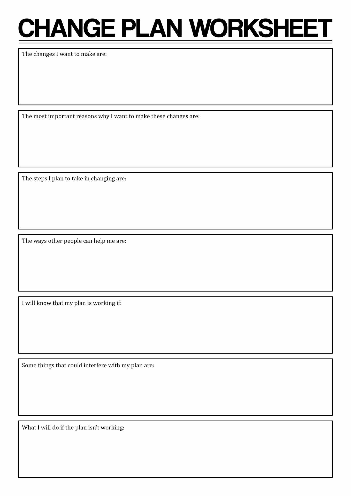 16 Best Images Of Motivational Worksheets For Change Behavior Change