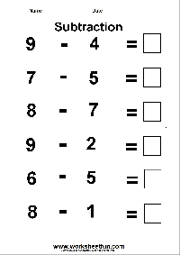 Addition Subtraction Worksheets Kindergarten