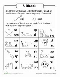 Consonant Blend Worksheets Printable
