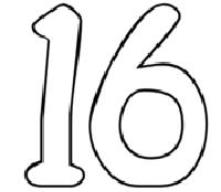 Number 16 Coloring Pages