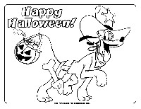 Pluto Halloween Coloring Pages