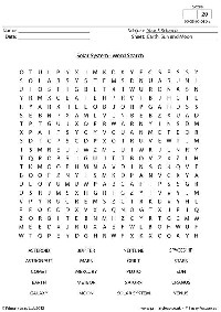 Solar System Word Search Worksheet