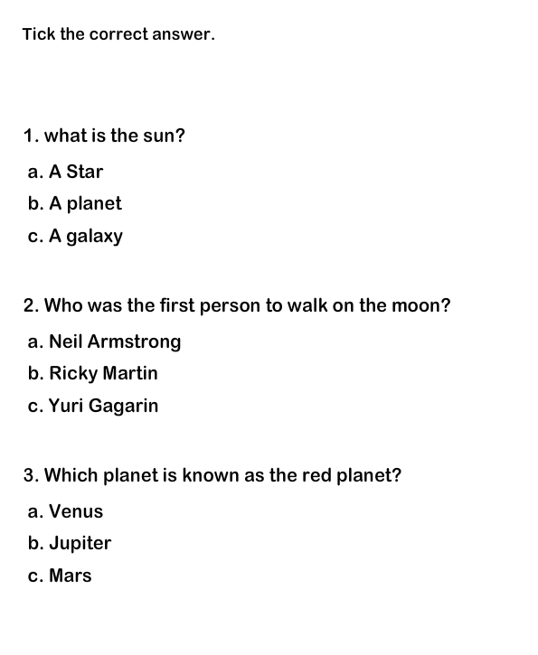 3rd Grade Solar System Worksheets
