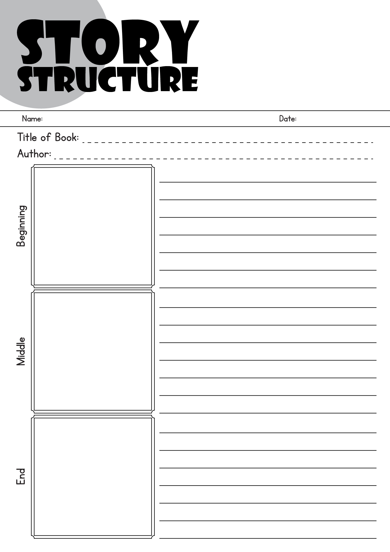 Start Middle End Worksheet Bestium