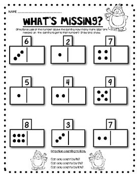 Domino Math Missing Addends Worksheets