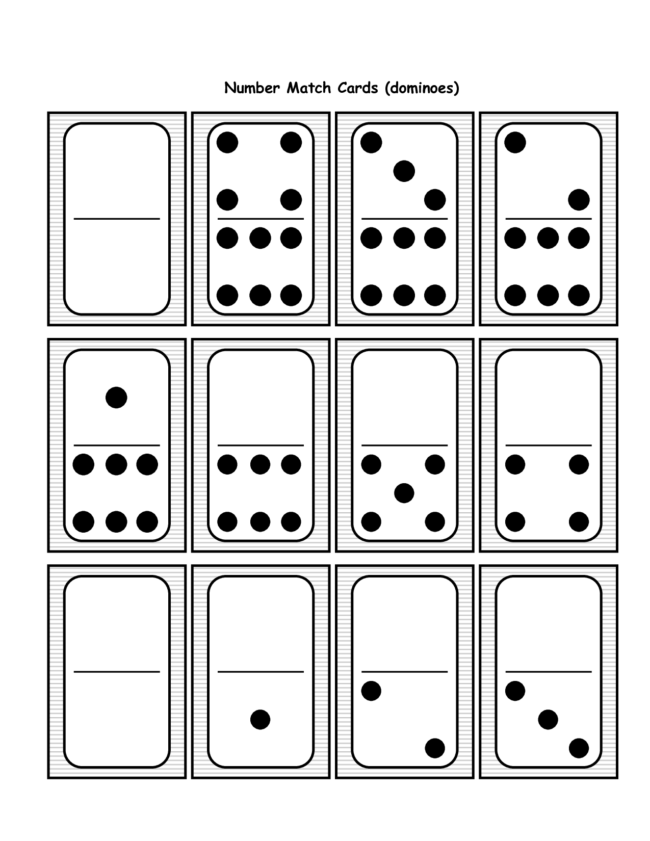 Domino Math Worksheets Printable