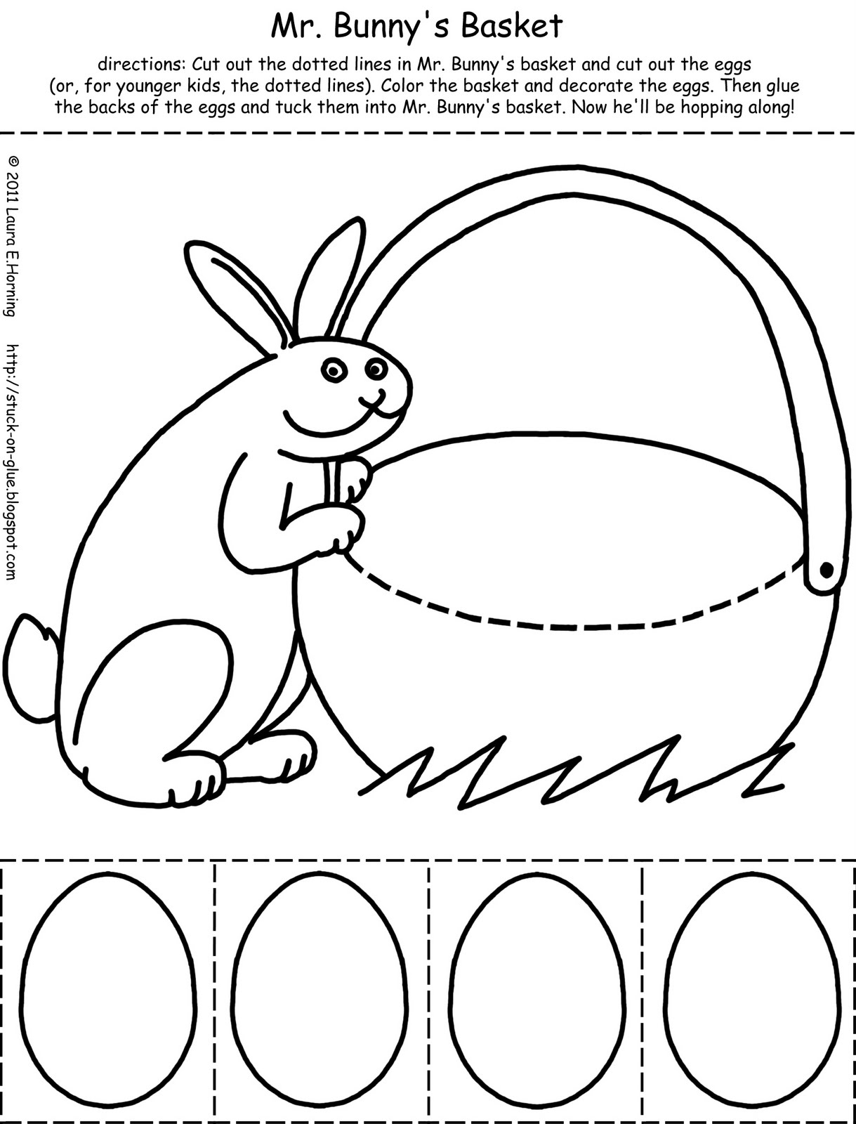 5 Best Images Of Free Color Cut And Paste Worksheets Easter Bunny Cut 