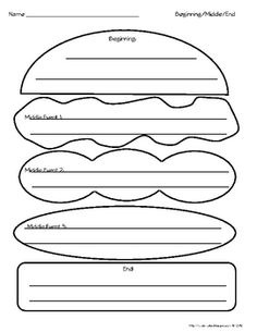 Hamburger Writing Graphic Organizer