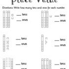 Place Value Base Ten Blocks Worksheets
