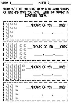 Place Value Worksheets First Grade