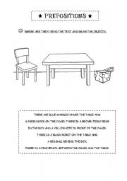 Preposition and Object Worksheets