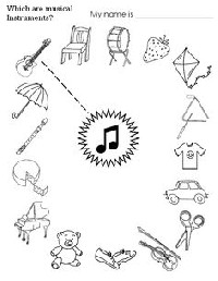Music Instruments Worksheets for Kids