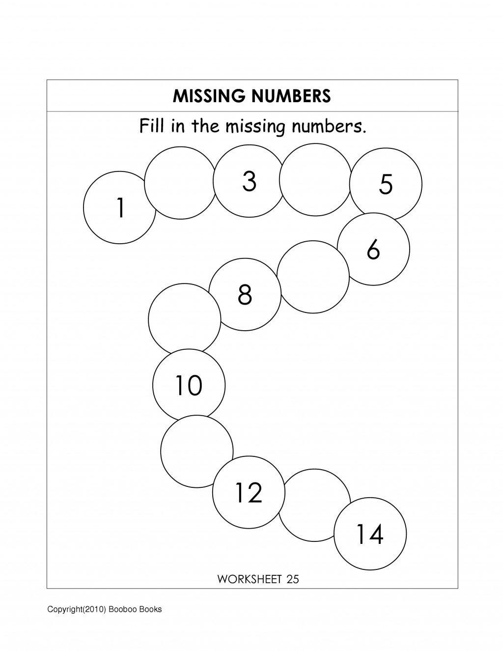13 Best Images Of Fill In Missing Numbers Worksheets Kindergarten