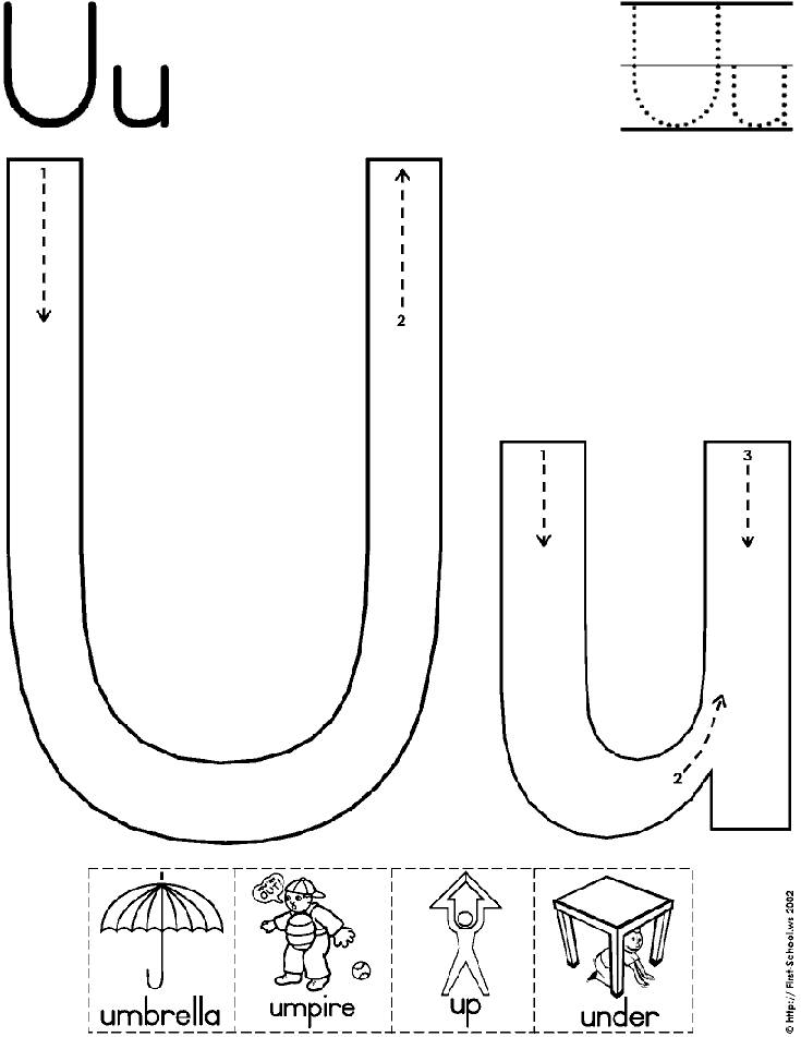 Worksheets For Letter U Kindergarten Printable Kindergarten Worksheets