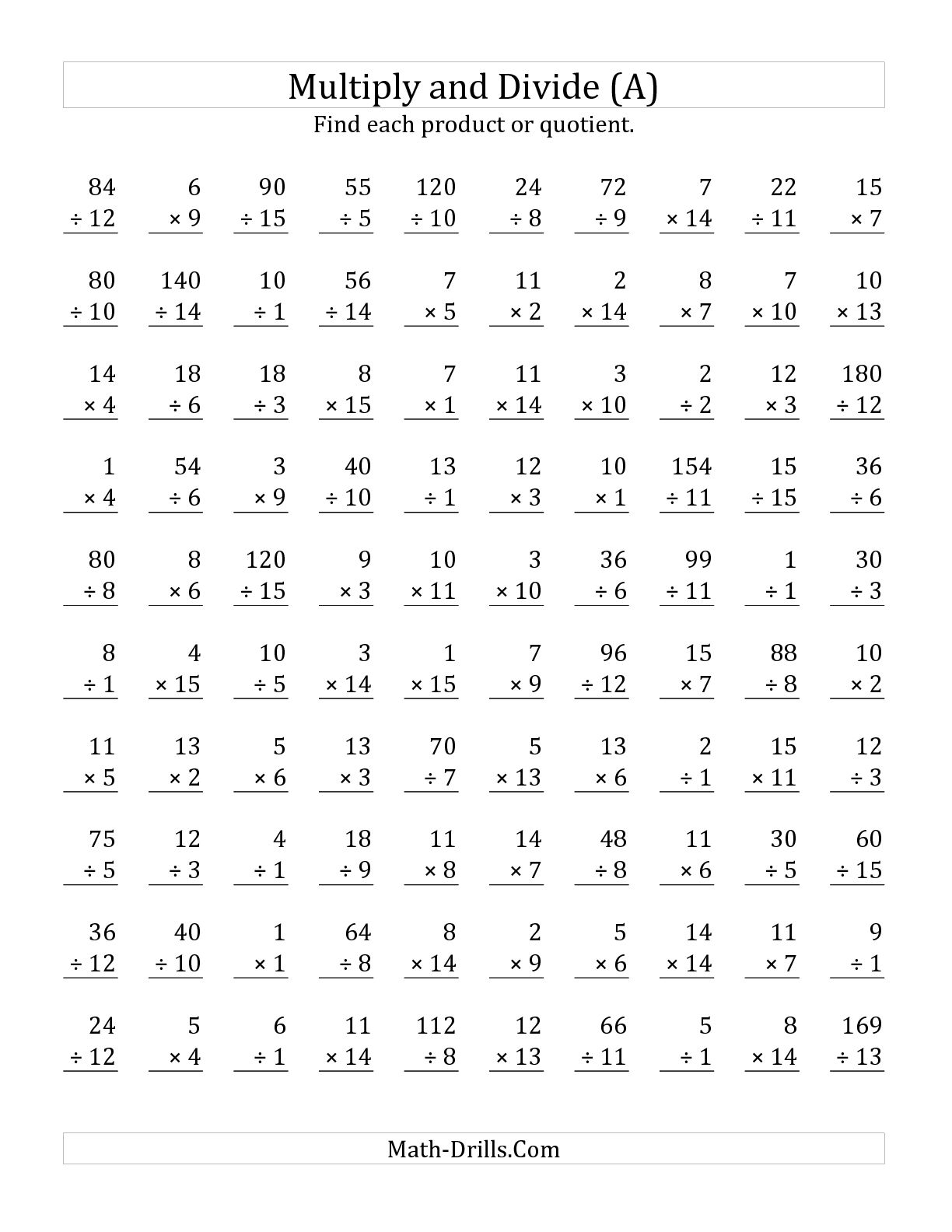 Printable Multiplication And Division Pictures 42